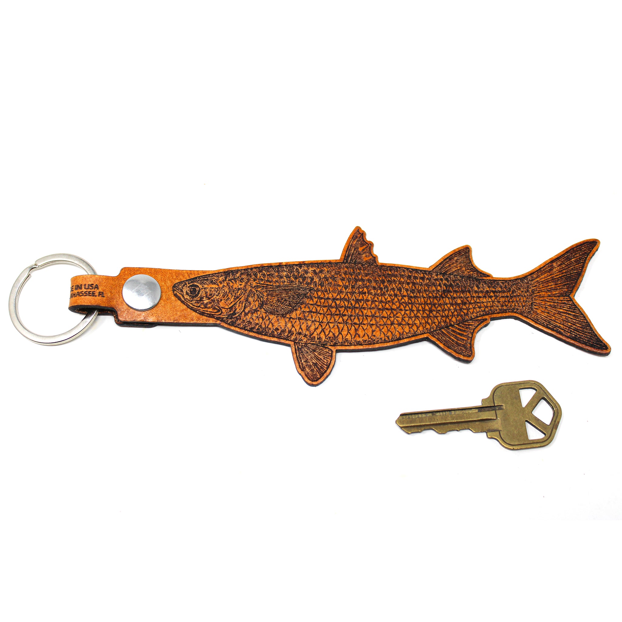 Leather Keychain - Large Mullet Keychain