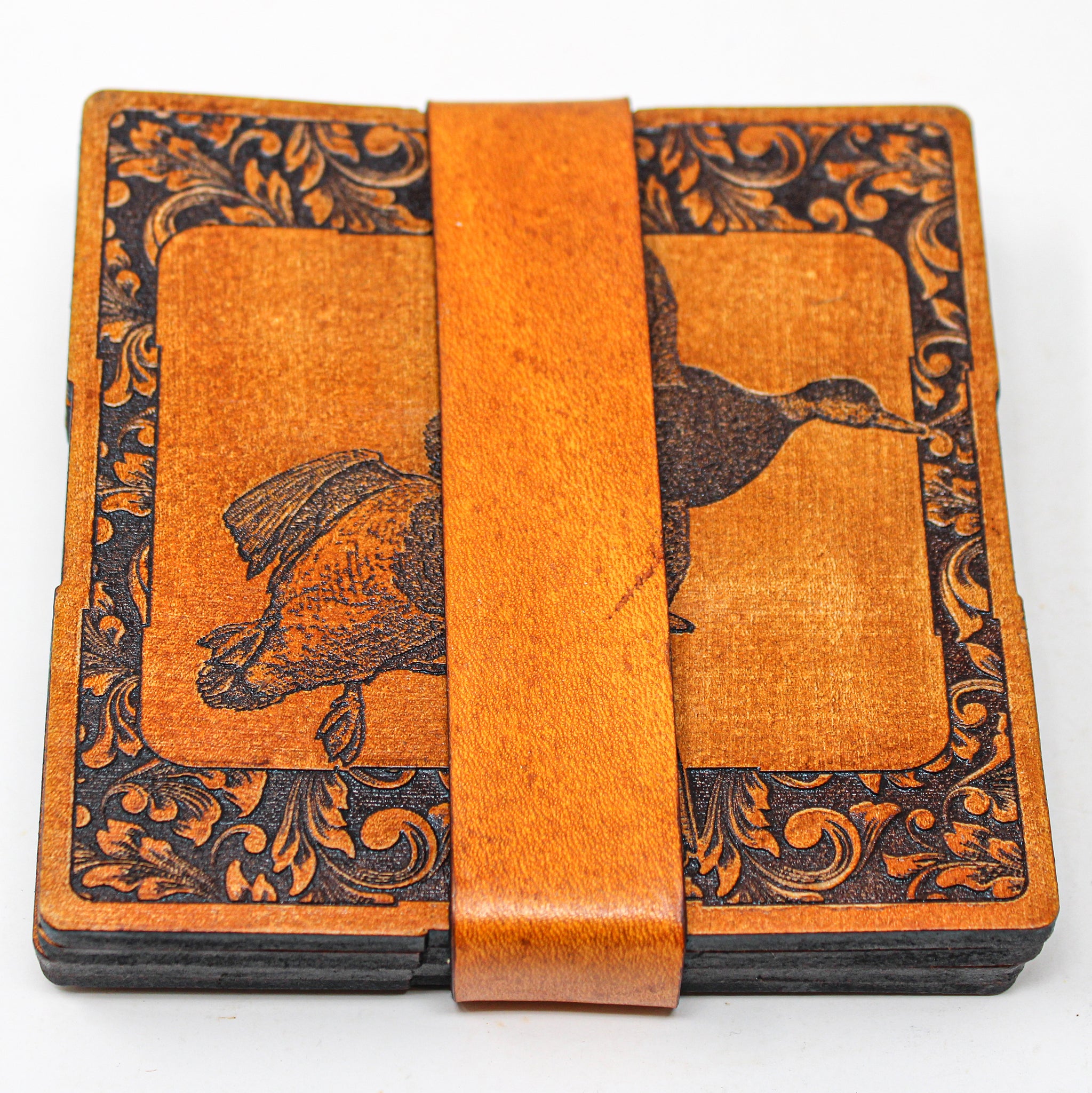 Coasters Set - Leather - Duck Hunt