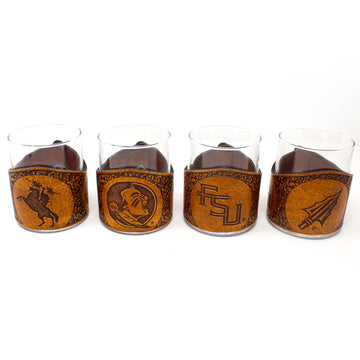 Envoltura de cuero para vaso de whisky - FSU Classic Set