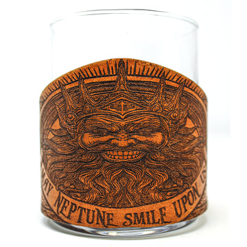 Whiskey Glass Leather Wrap - Pirate Toast - NEPTUNE