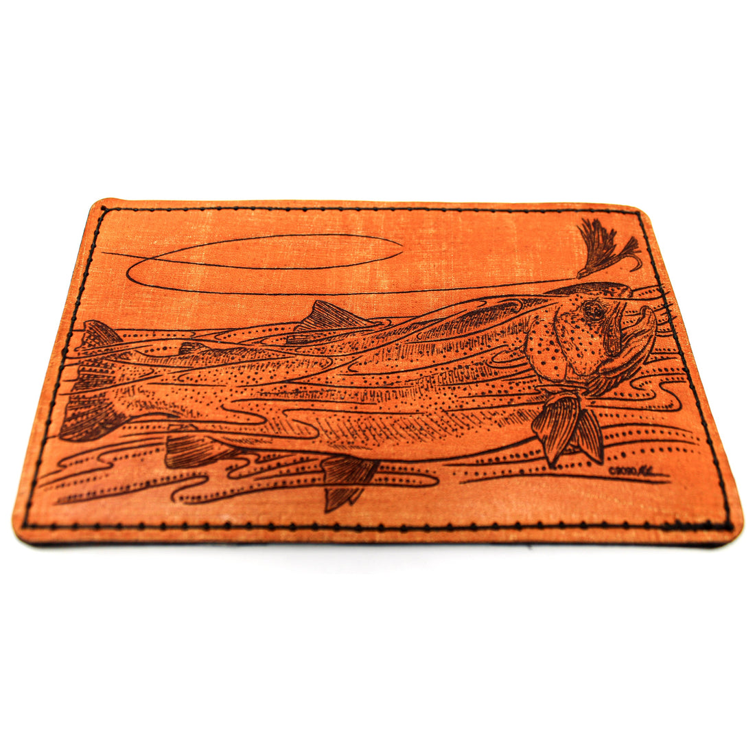 Leather Original Mens Wallet - Rainbow Trout