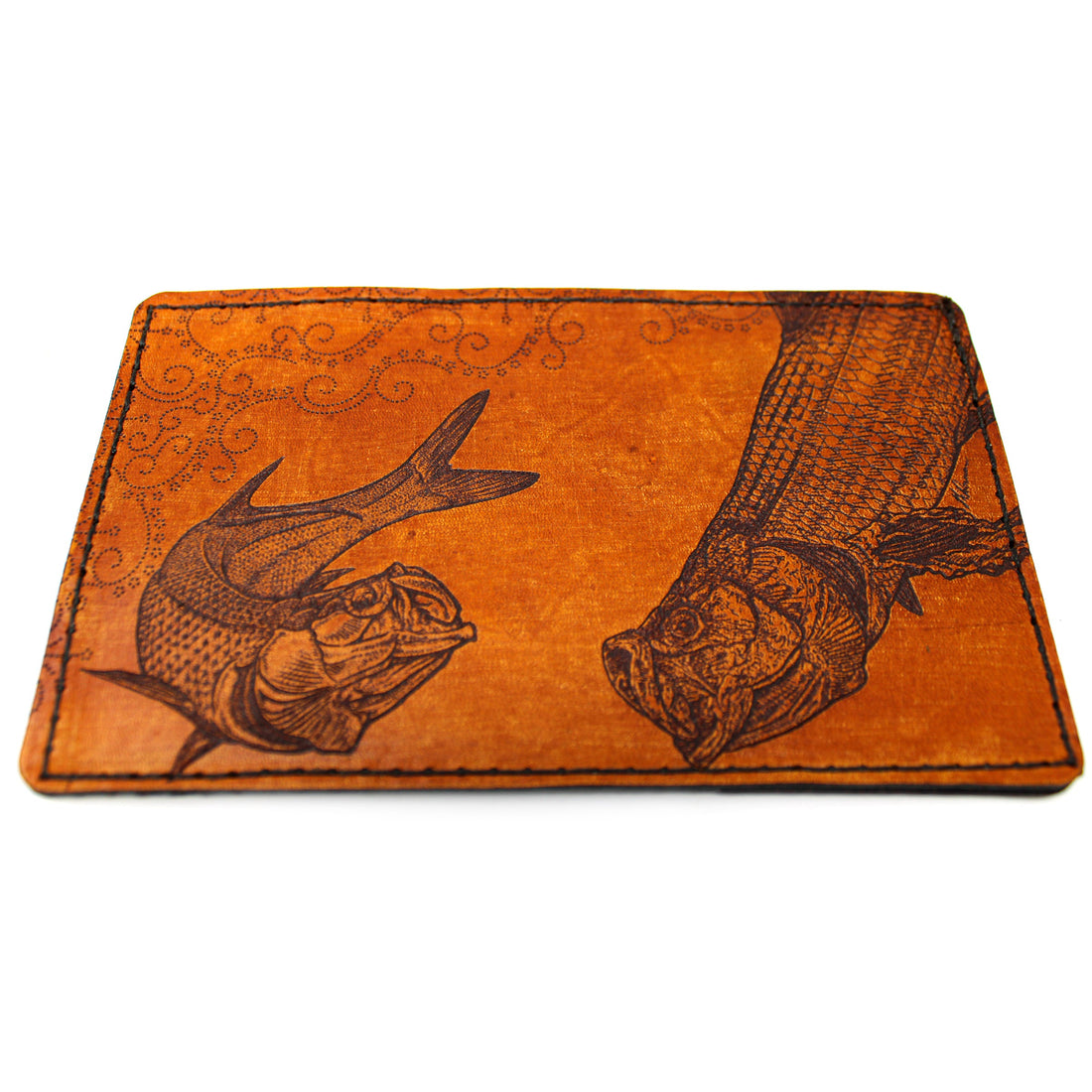 Leather Original Mens Wallet -  Twisting Tarpon