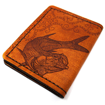 Leather Original Mens Wallet -  Twisting Tarpon