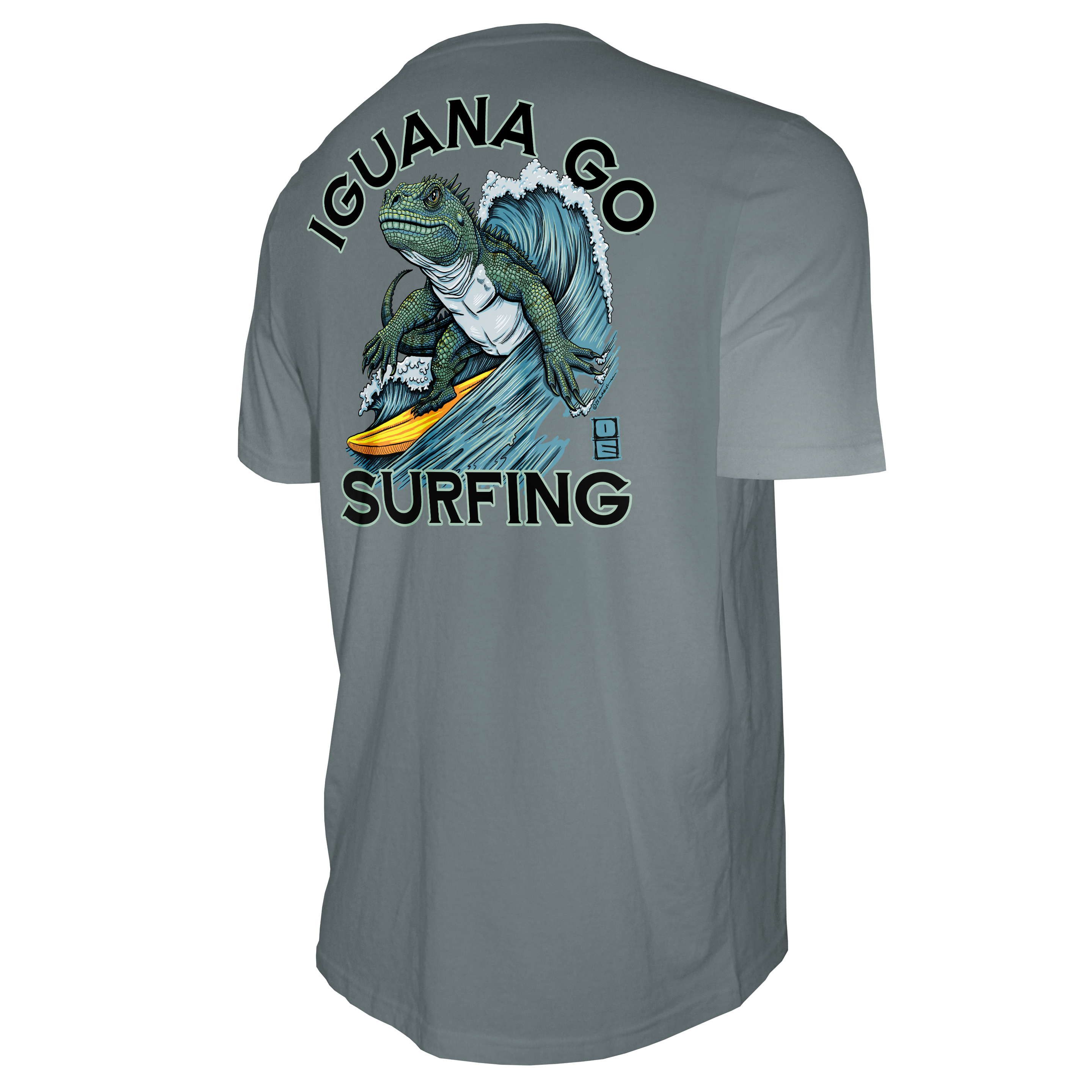 Outdoor Endeavors Attitude - American Made Short Sleeve Tee - Iguana Go Surfing 3XL / Sand