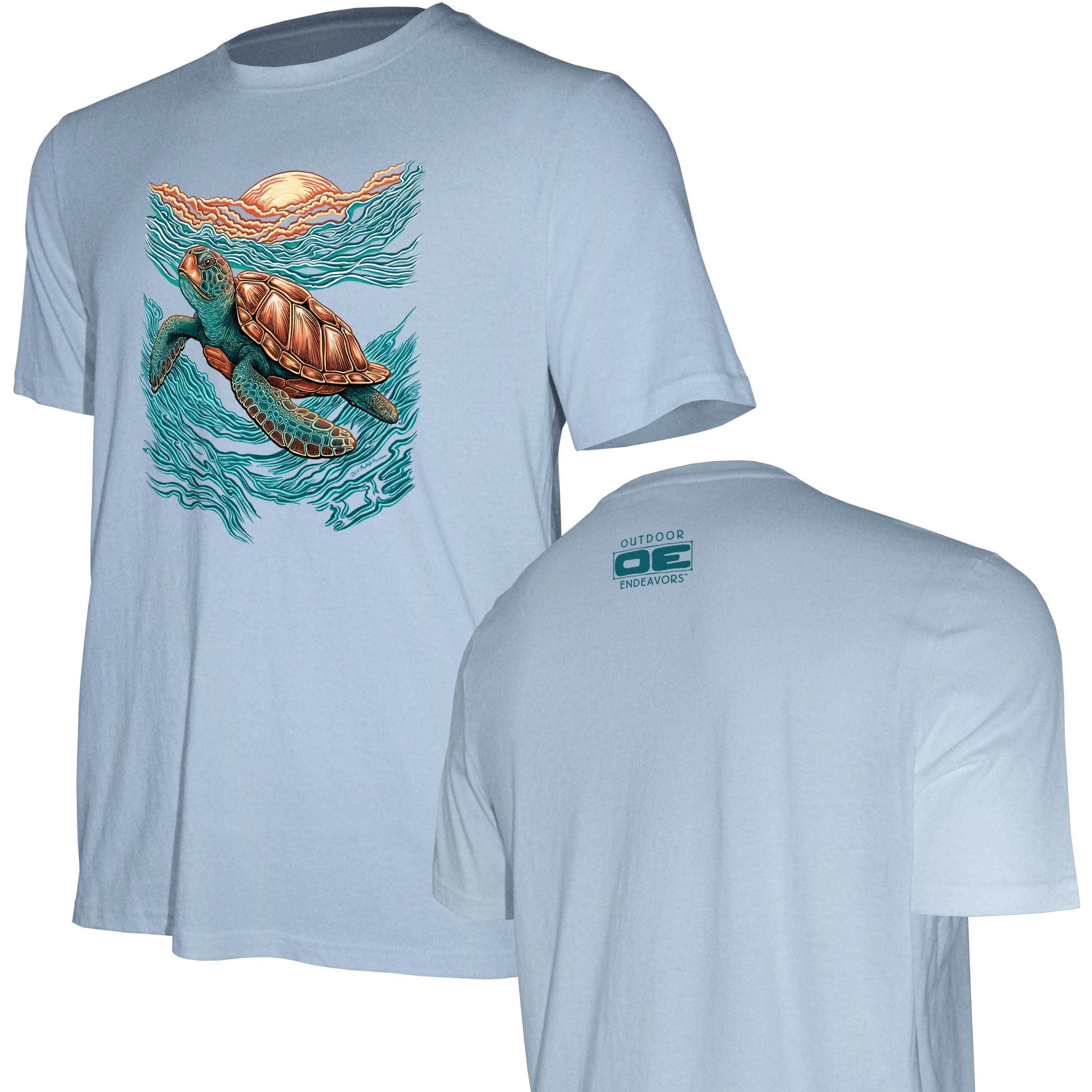 Outdoor Endeavors Out There- American Made Tee - Sea Turtle - Front Print