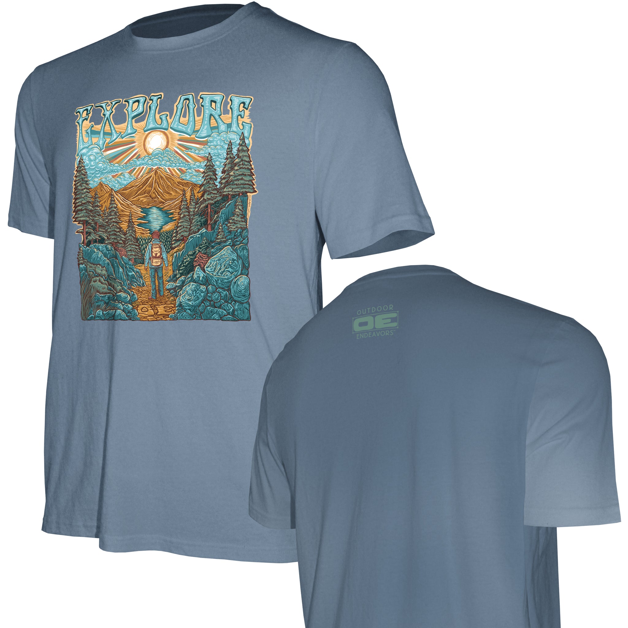 Outdoor Endeavors Out There- American Made Tee - EXPLORE FRONT