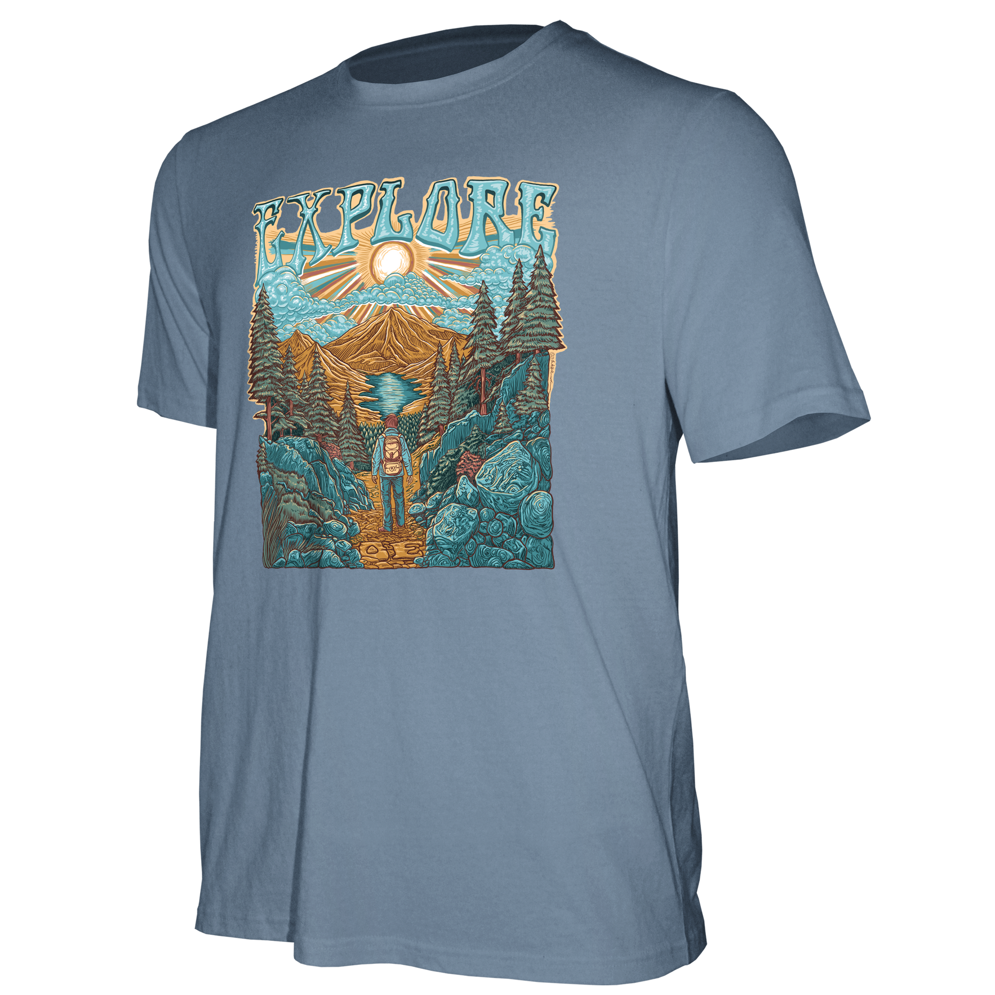 Outdoor Endeavors Out There- American Made Tee - EXPLORE FRONT