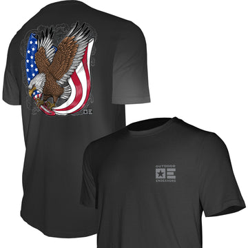 Outdoor Endeavors Patriotic - American Made Graphic Tee - Retro Tattoo Eagle