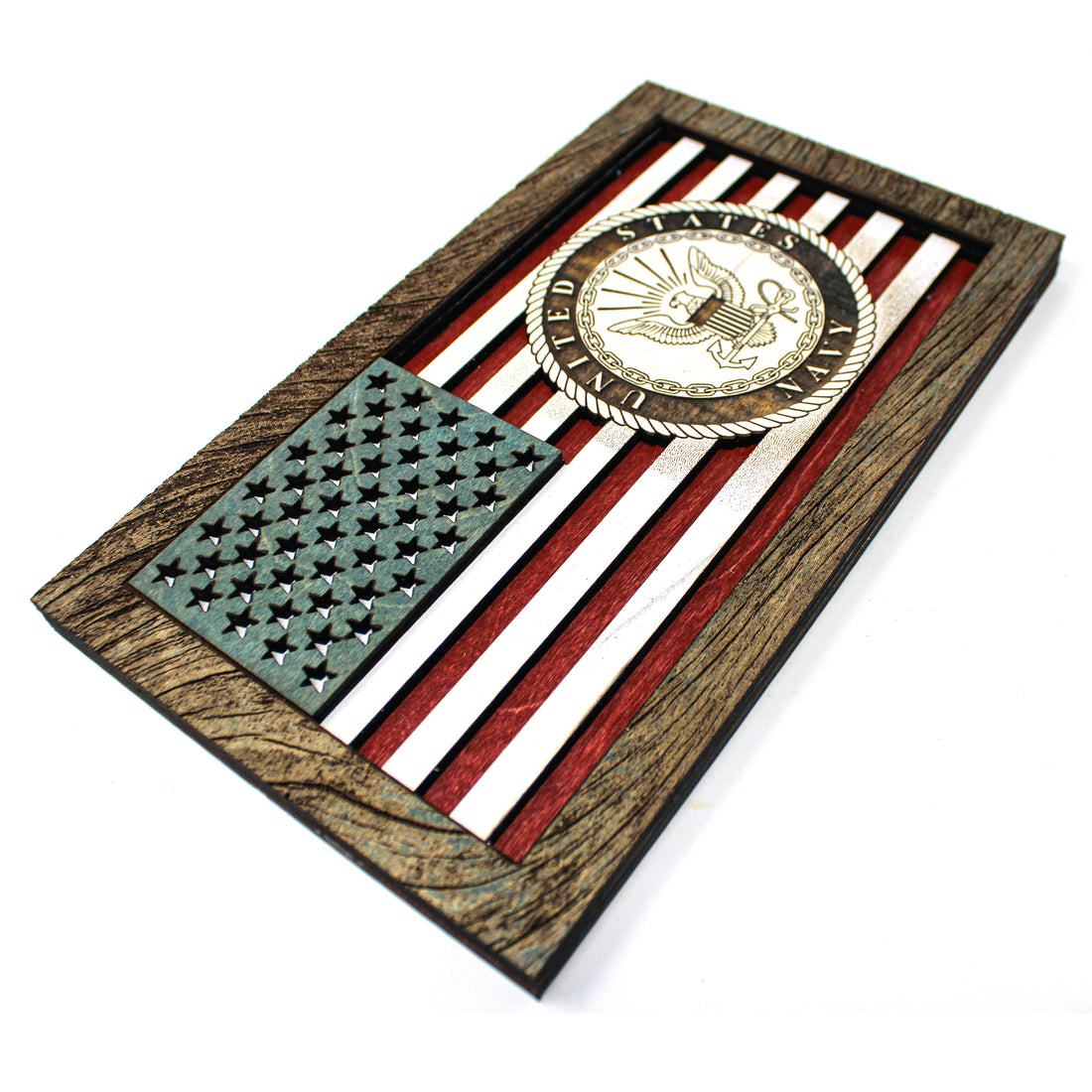 3D Wood Wall Art - Navy Seal American Flag