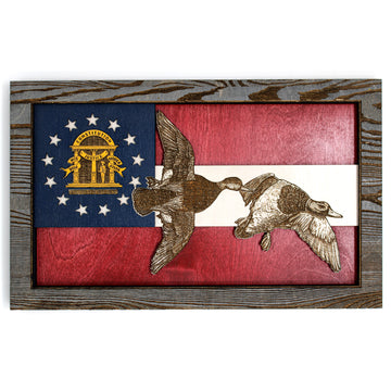 Wall Art - Mallards Georgia Flag 3D Wood Art