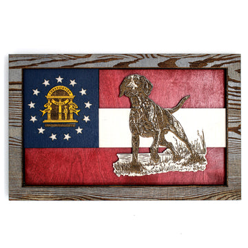 Wall Art - GSP Georgia Flag 3D Wood Art
