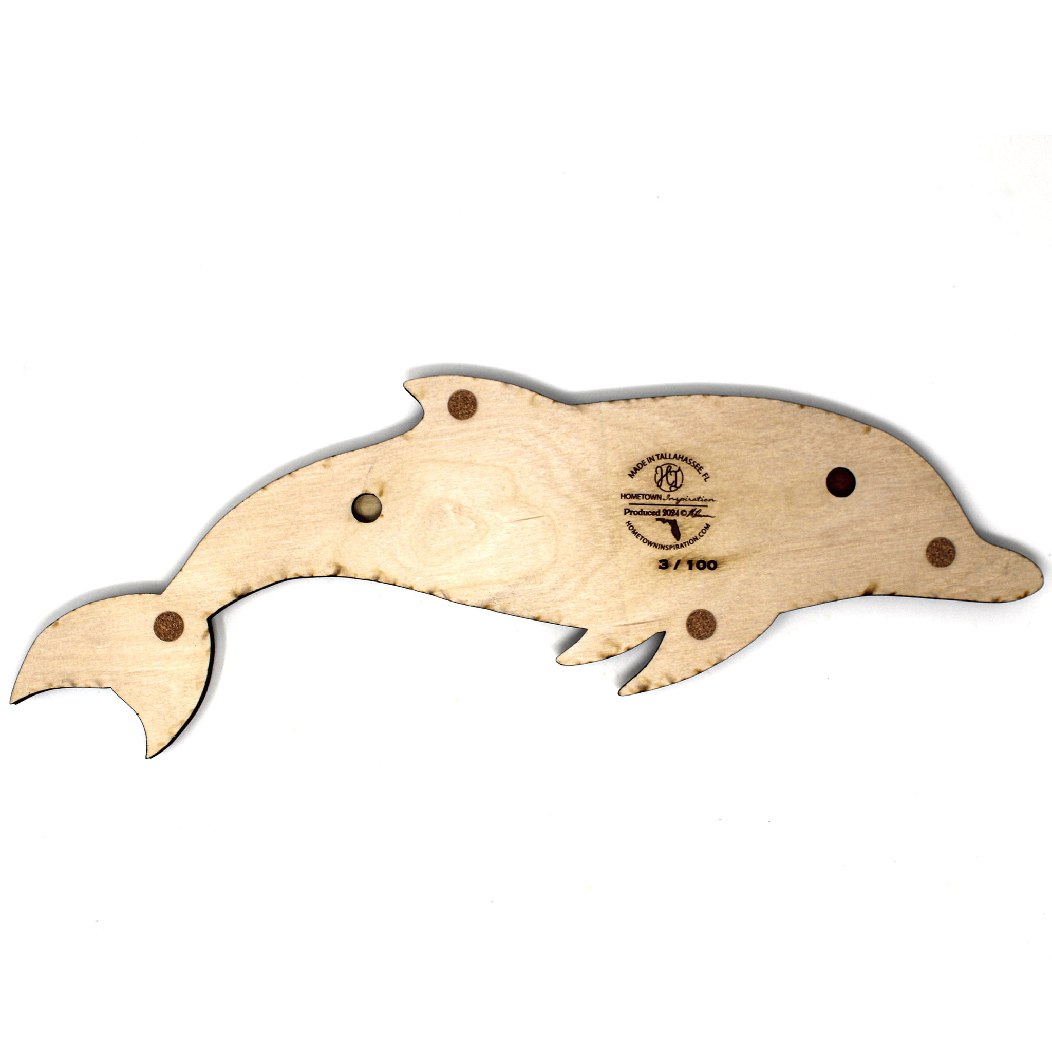 Wall Art - Limited Edition Wood Mosaic - Dolphin 2