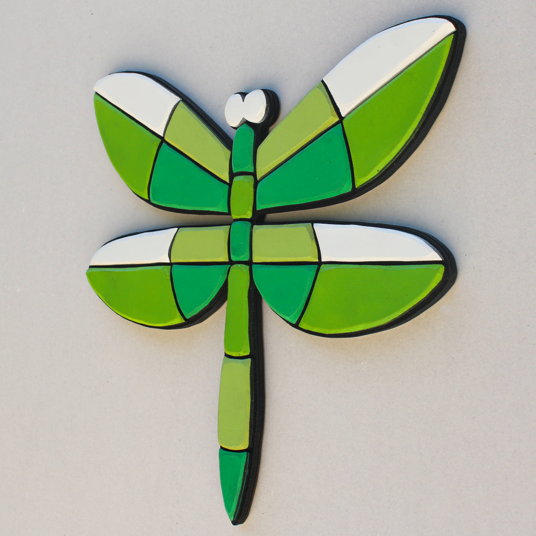 Arte de pared - Mosaico de madera de edición limitada - Libélula