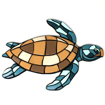 Wall Art - Limited Edition Wood Mosaic - Sea Turtle 2