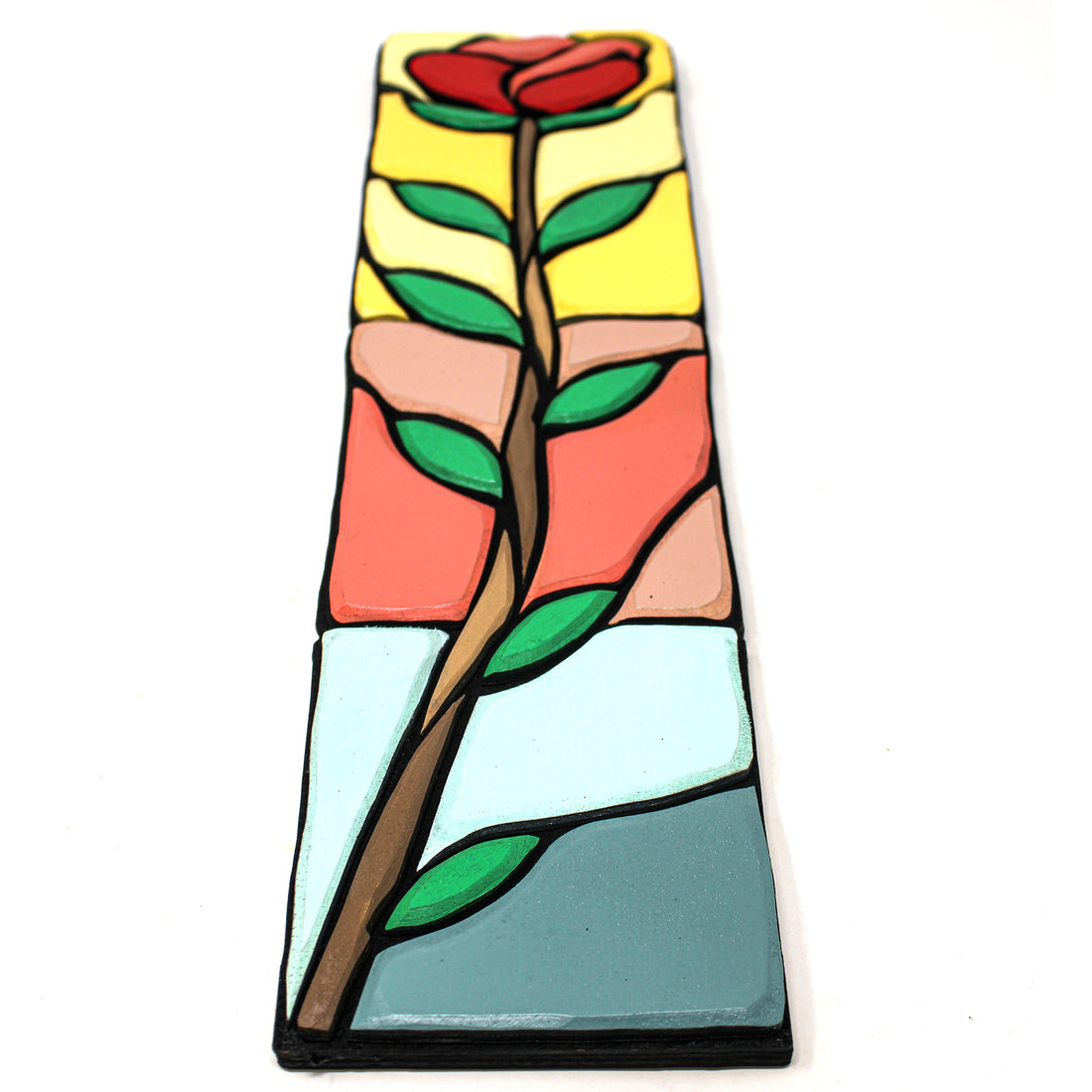 Wall Art - Accent Piece Wood Mosaic - Rose 1