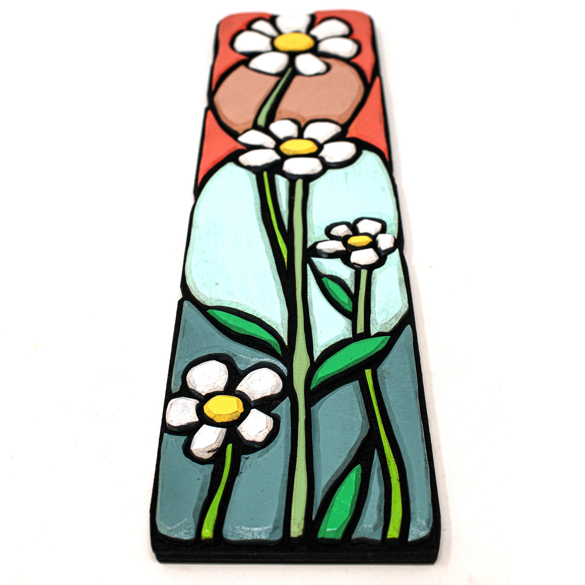 Wall Art - Accent Piece Wood Mosaic - Daisies