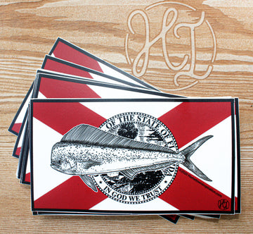 Vinyl Sticker - FL Flag Mahi