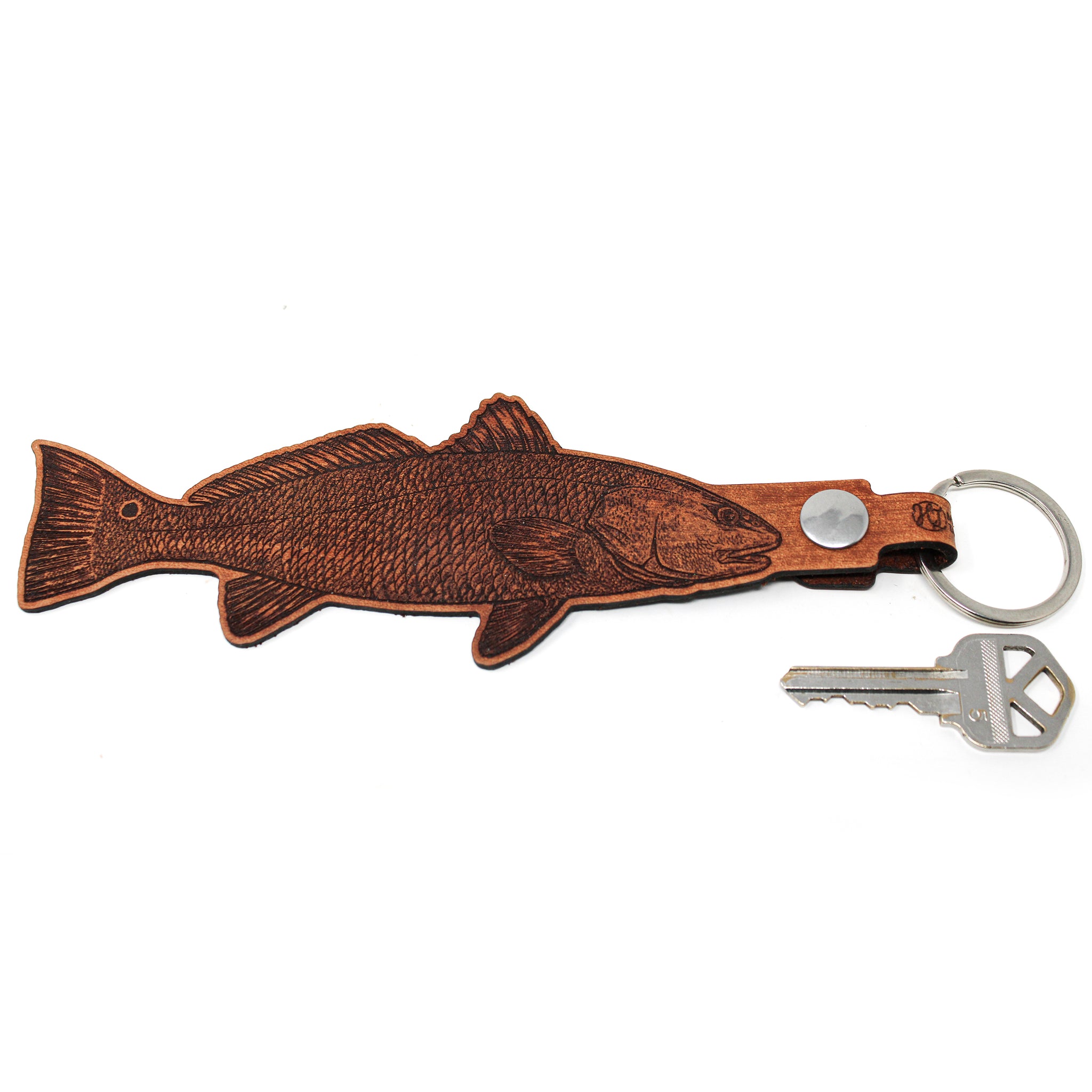 Leather Keychain - Large Redfish Keychain