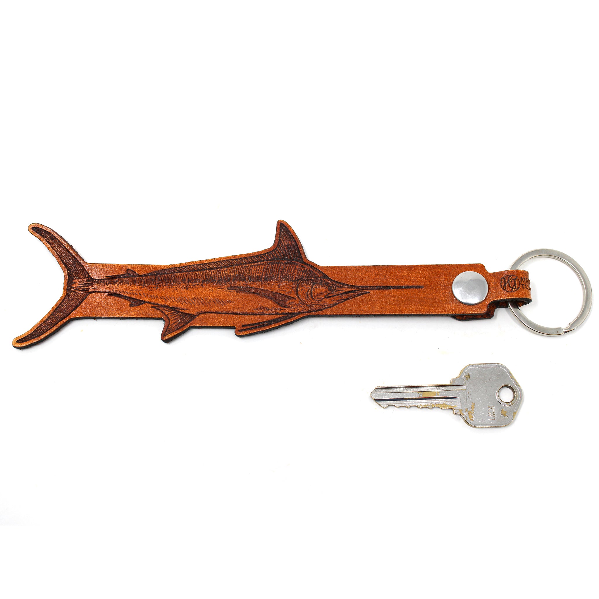 Leather Keychain - Large Marlin Keychain