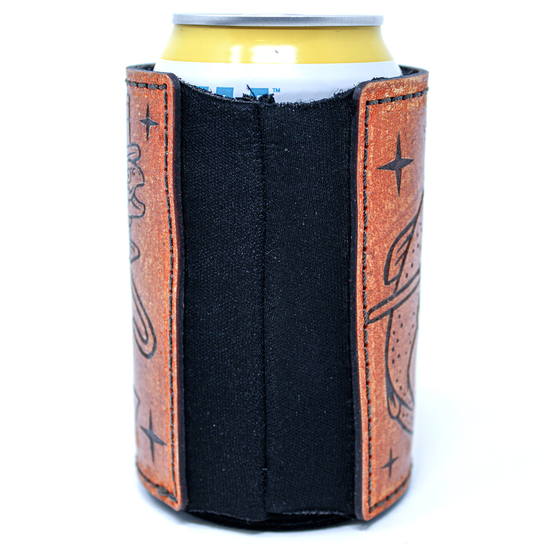 Funda para bebida con parche de cuero - Trucha Dancin'