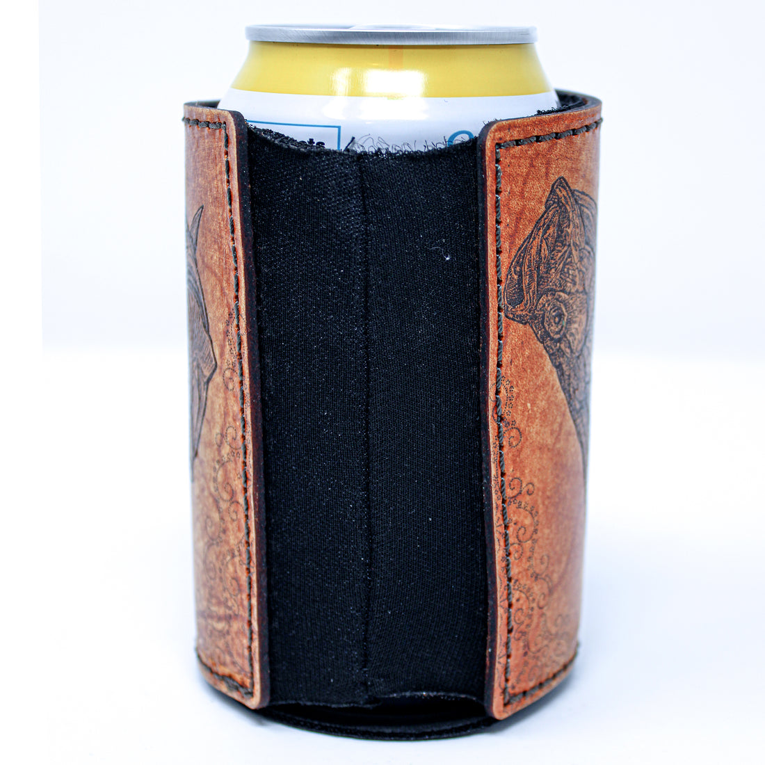Funda para bebida con parche de cuero - Twisting Tarpon
