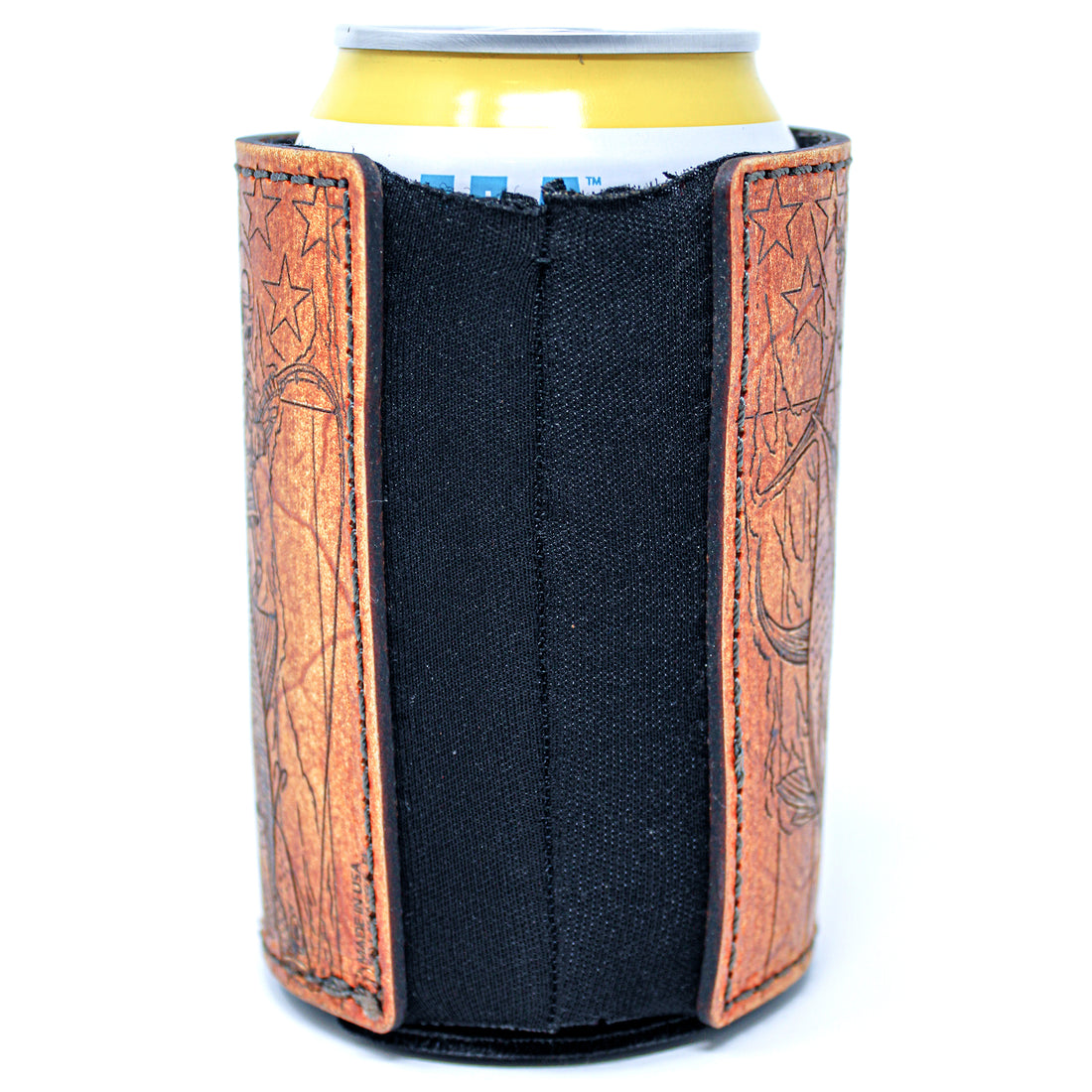 Funda de bebida con parche de cuero - Skellywag vs. Yellowfin