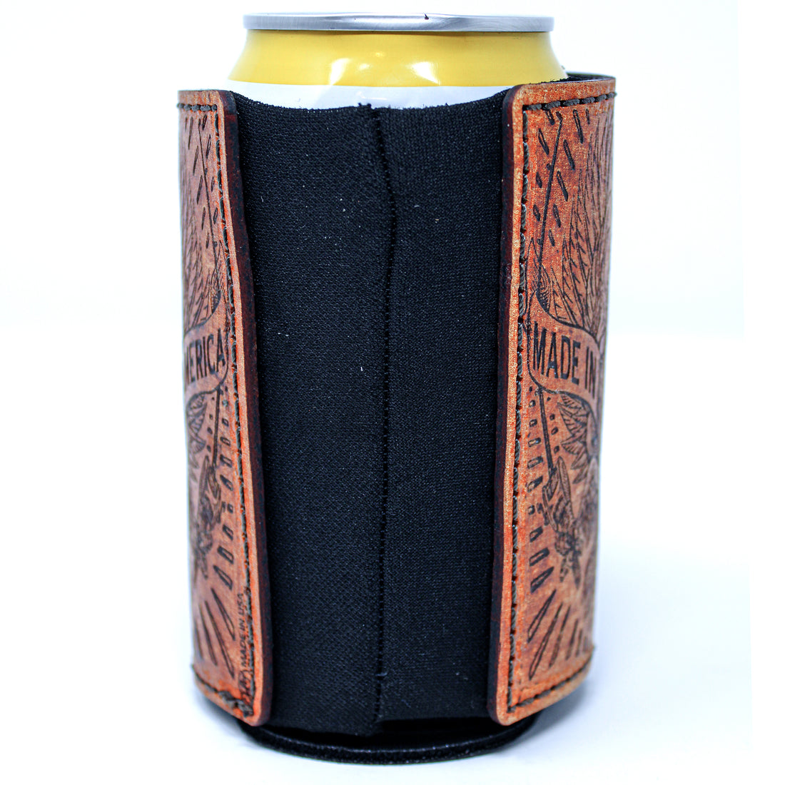 Funda para bebida con parche de cuero - American Made Eagle