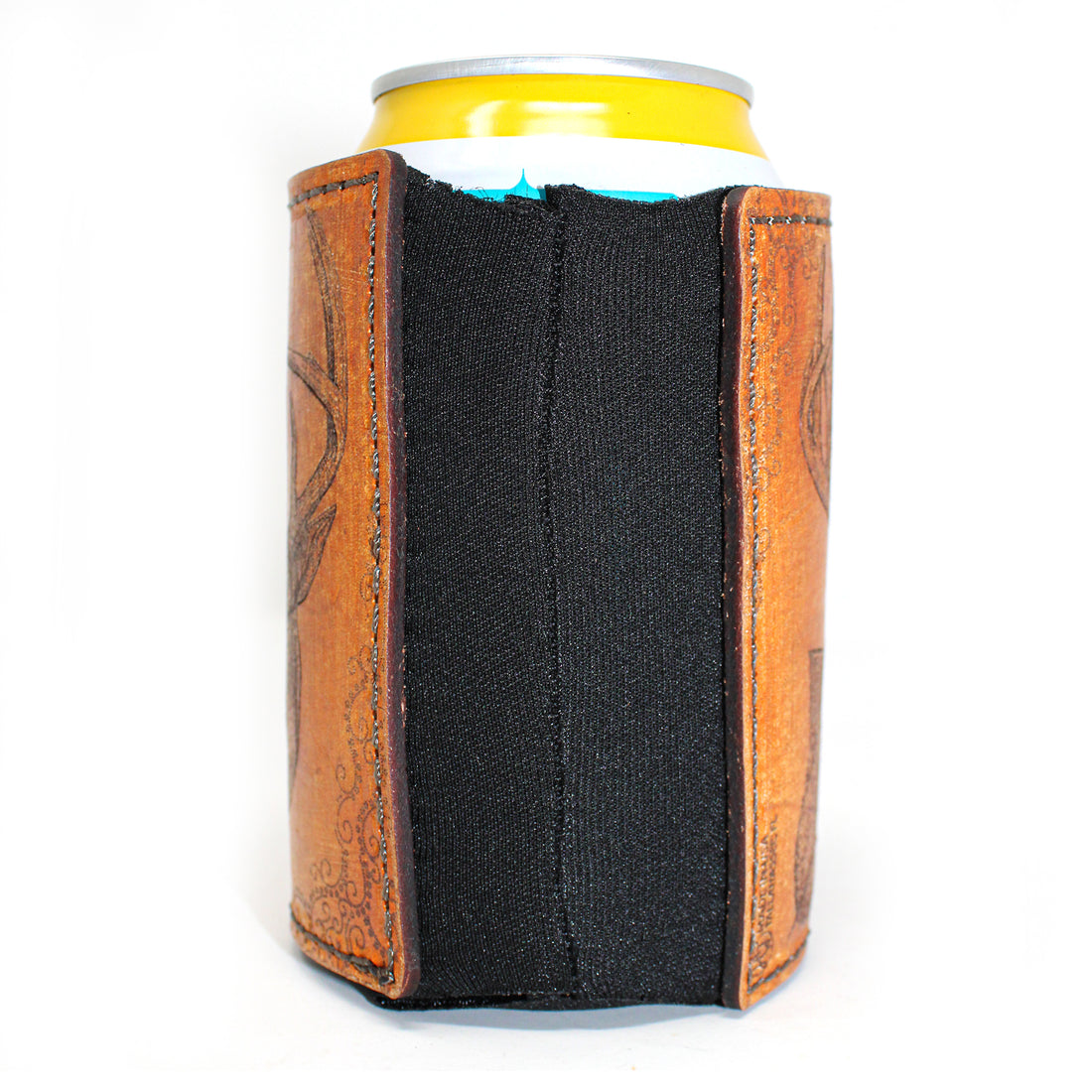 Funda para bebida con parche de cuero - Whitetail Buck