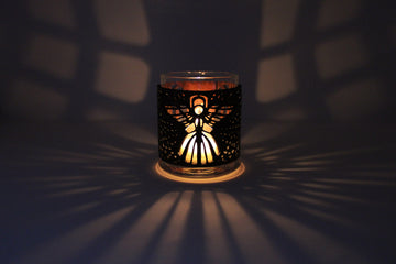 Leather Luminary Candle Set - Angel