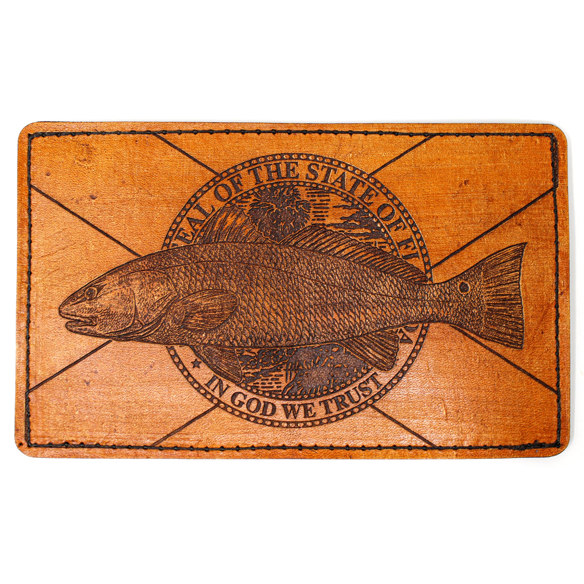 Leather Wallet -  FL Flag Redfish