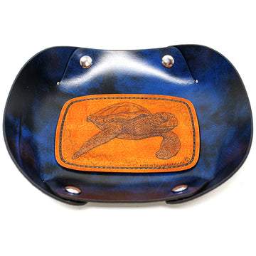 Leather Valet Tray - Sea Turtle