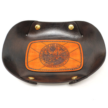 Leather Valet Tray - Florida Flag