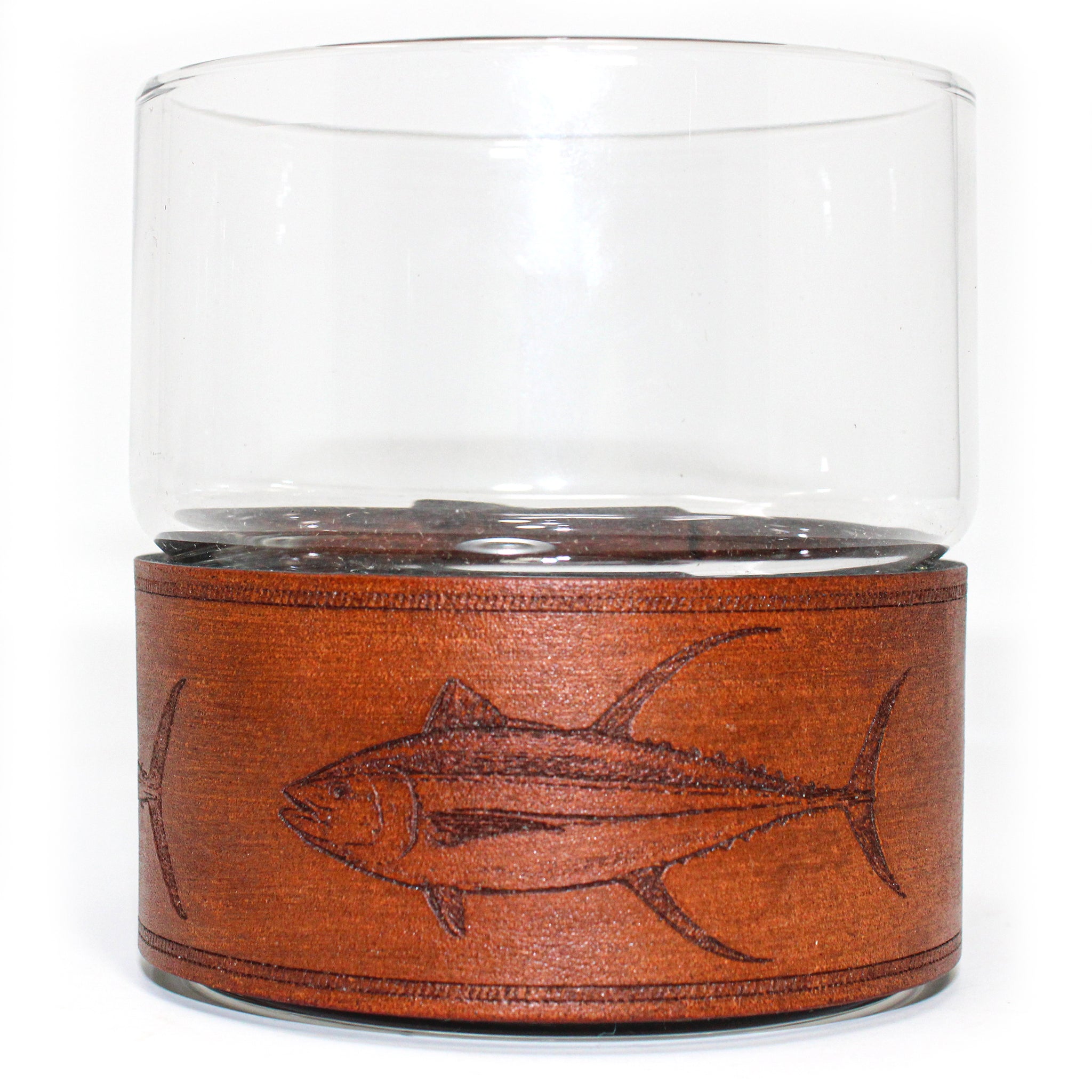 Newton Rocks Glass Leather Wrap - Rope-A-Dope Fish Set
