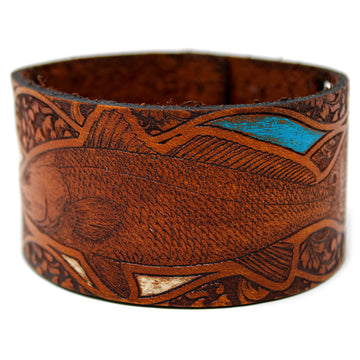 Men's Leather Wristband - Redfish Fancy Pants