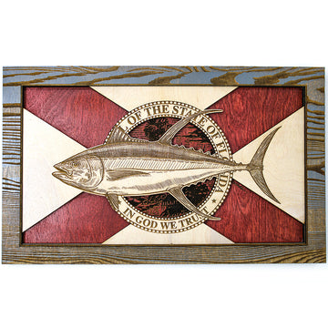 Wall Art - Yellowfin Florida Flag 3D Wood Art