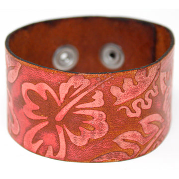 Women's Leather Bracelet - Hibsicus