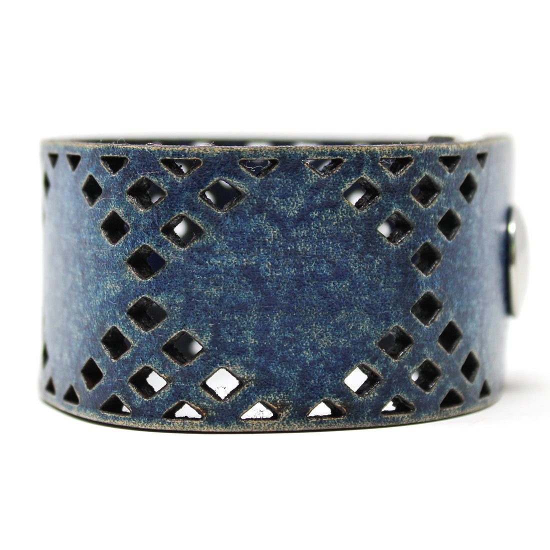 Women's Leather Cuff - Diamonds Cut Cuff