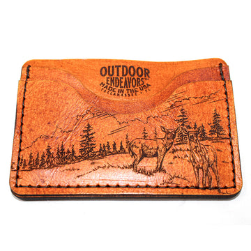 Cartera Tarjetero de Piel - Whitetail Glance