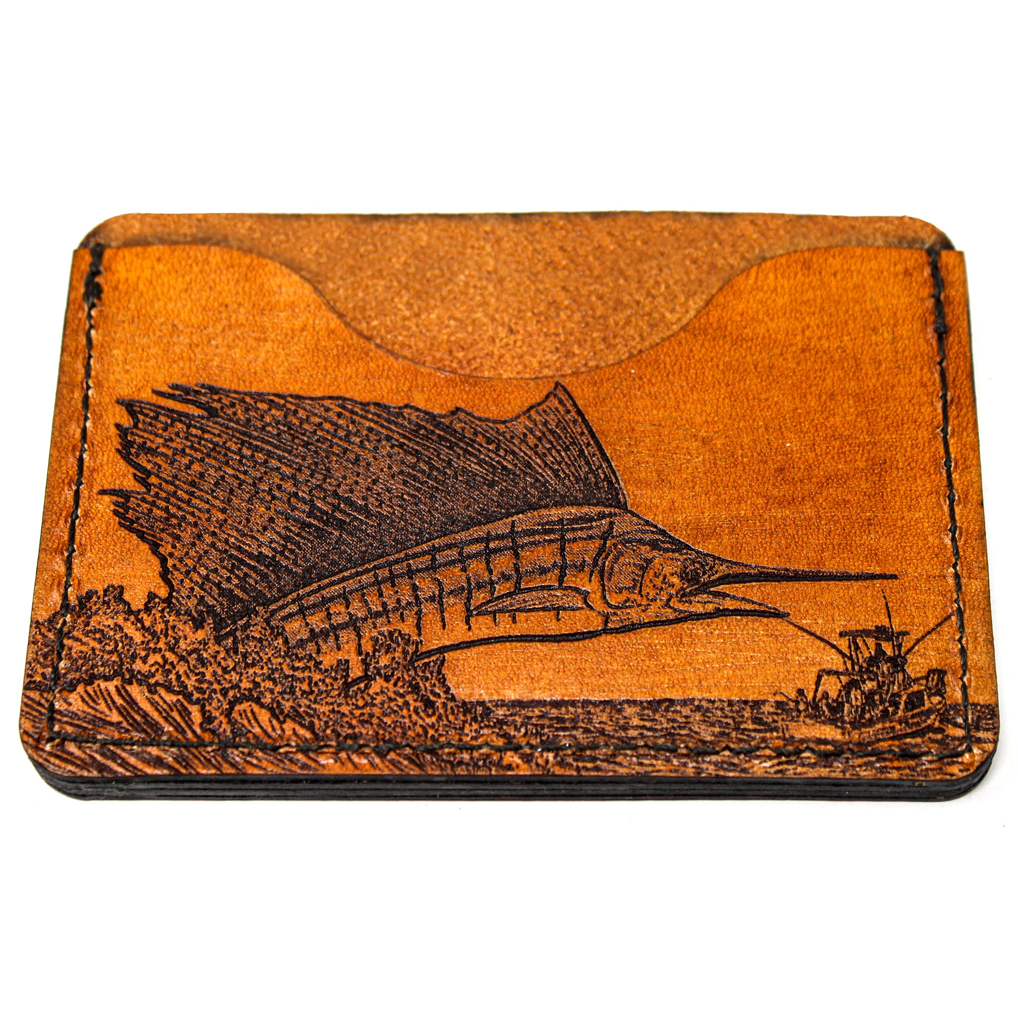 Leather Card Holder Wallet -  Sailfish Story