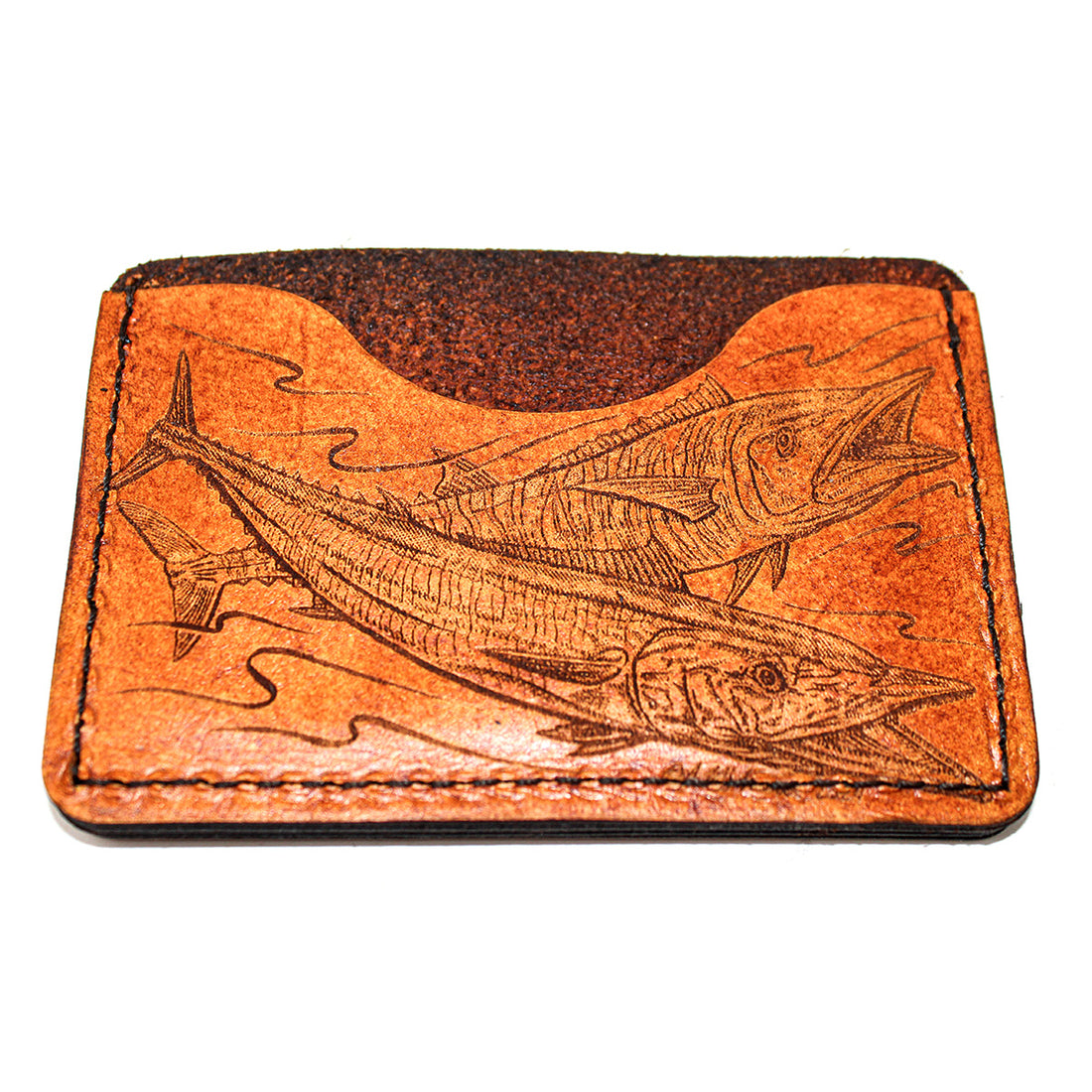 Handcrafted Wahoo Leather Card Wallet - Made to Order in USA