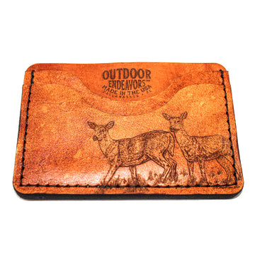 Cartera Tarjetero de Piel - Whitetail Glance