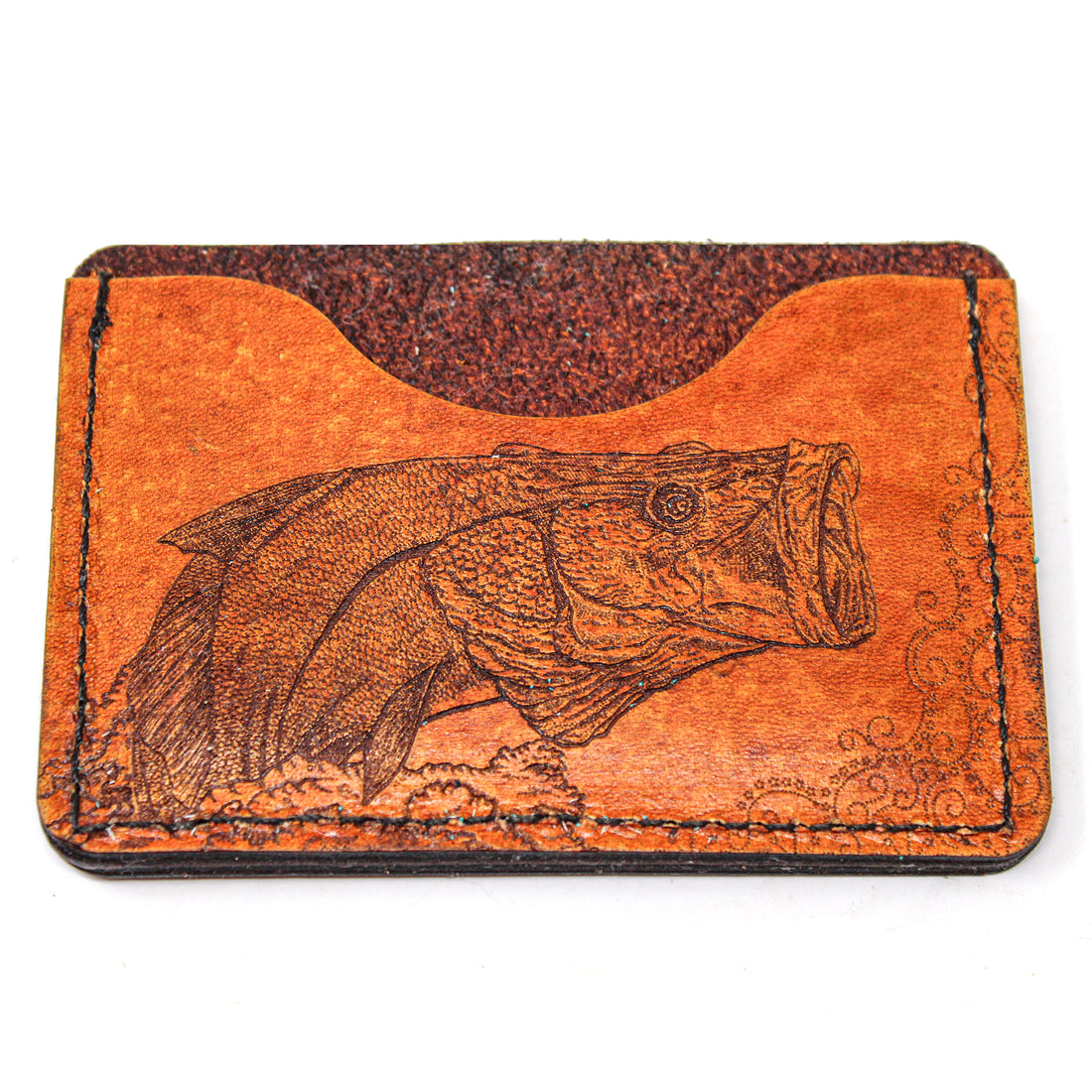 Leather Card Holder Mens Wallet -  Snook