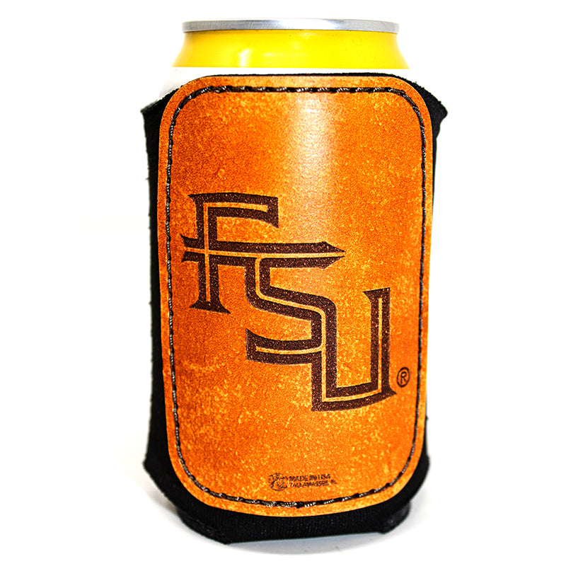 Handcrafted - Leather Patch Drink Sleeve - FSU
