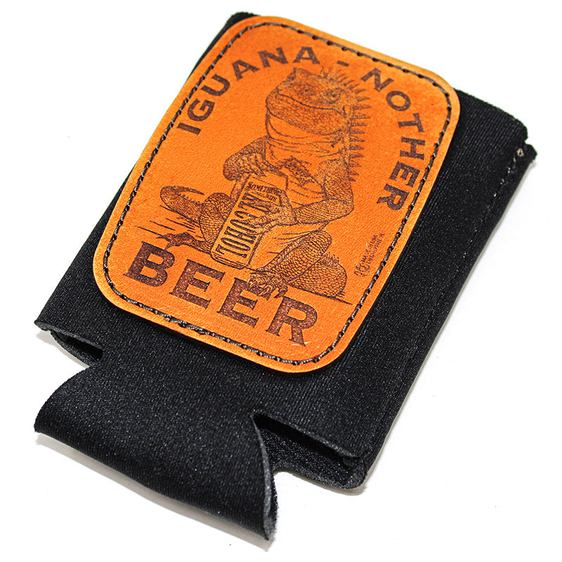 Funda para bebida con parche de cuero - Pirate Skellyhead