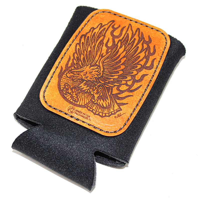 Funda para bebida con parche de cuero - Pirate Skellyhead