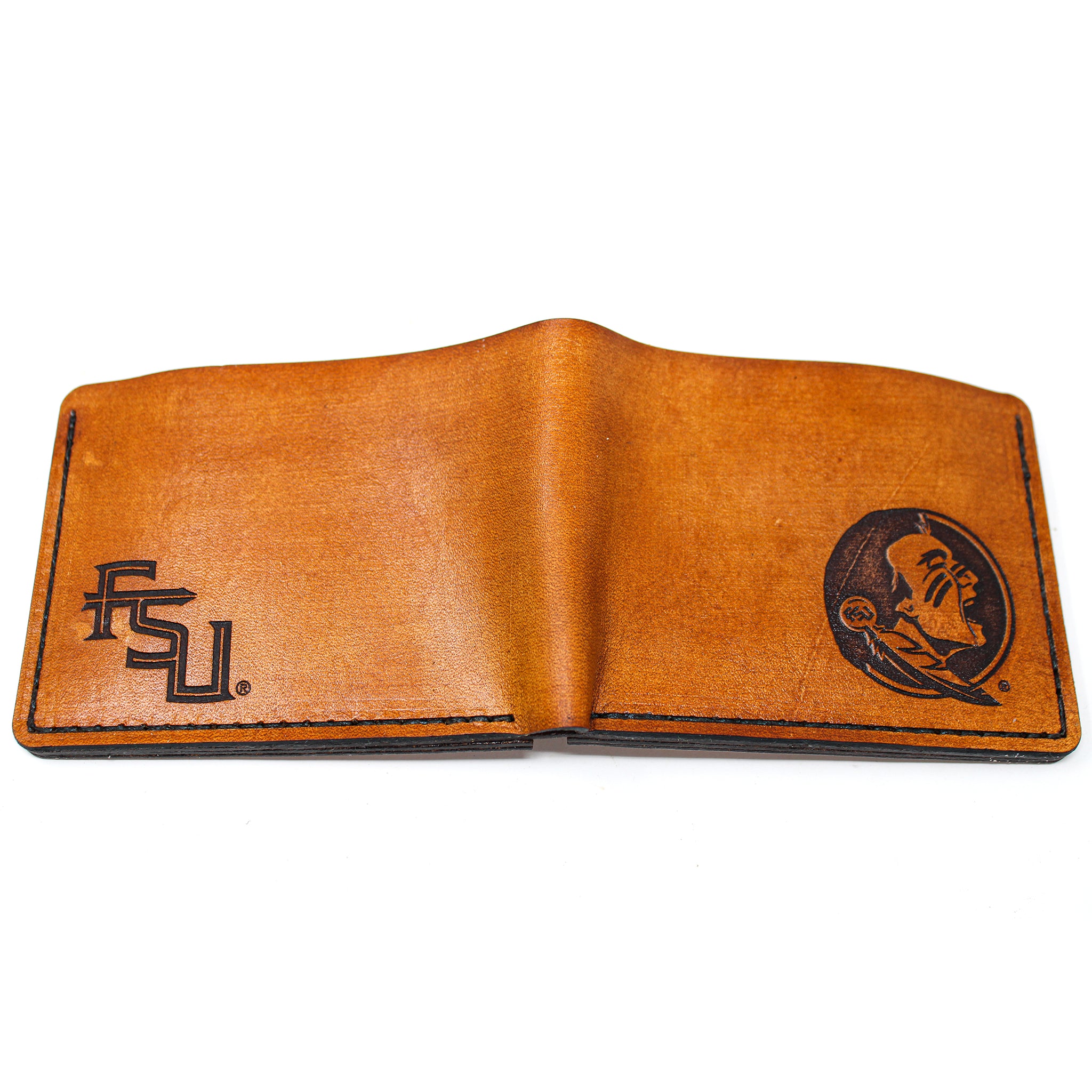 Leather Bill Fold Wallet -  FSU Clean