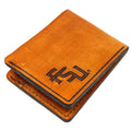 Leather billfold mens wallet with FSU branding - folded side 2