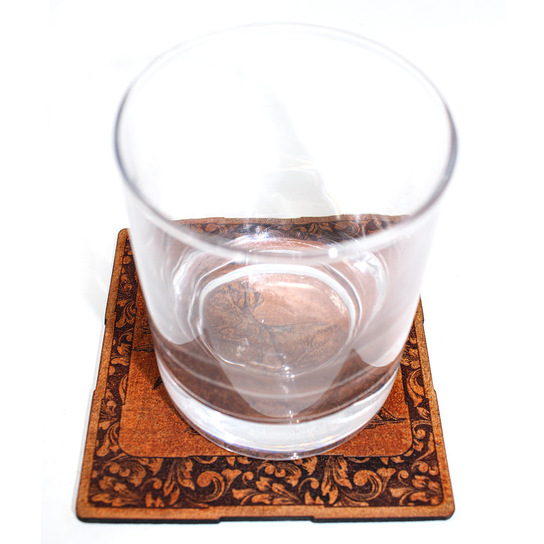 Handcrafted Leather Coasters - Mallard Retreived