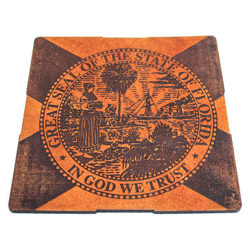 Juego de Posavasos - Cuero - Bandera de Florida