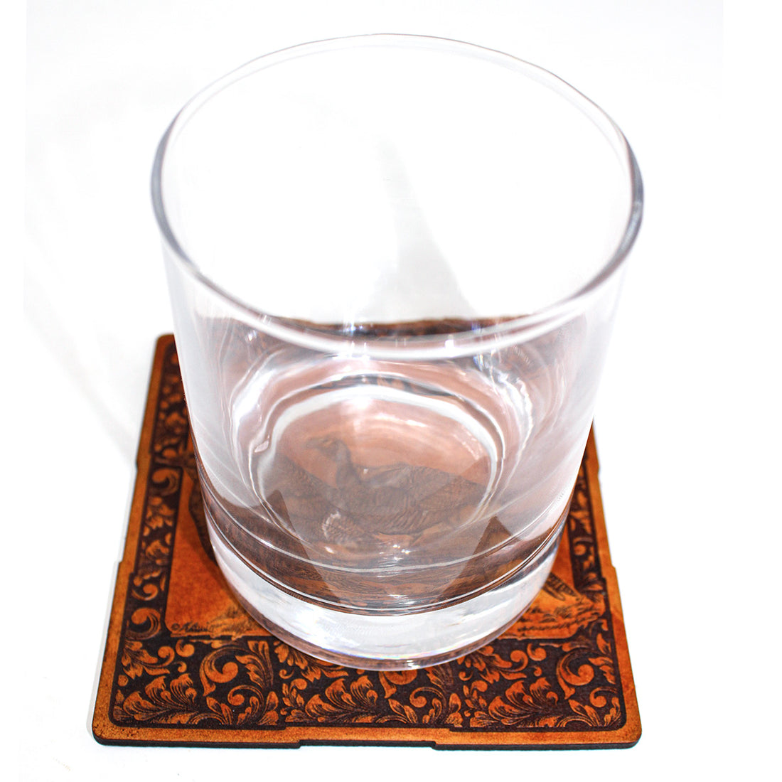 Handcrafted Leather Coasters -Turkey Hens